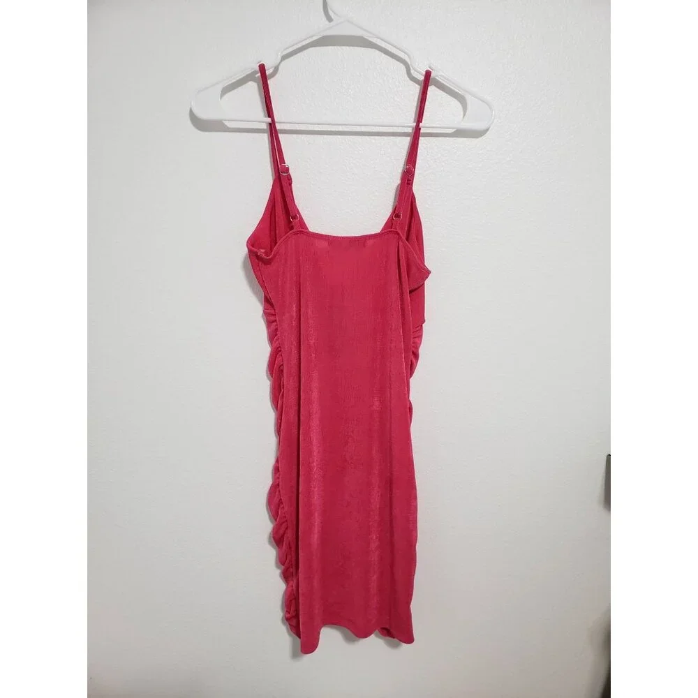 Absolutely Love It‎ Ruched Bodycon Mini Dress - Pink - Size Medium - Picture 5 of 8